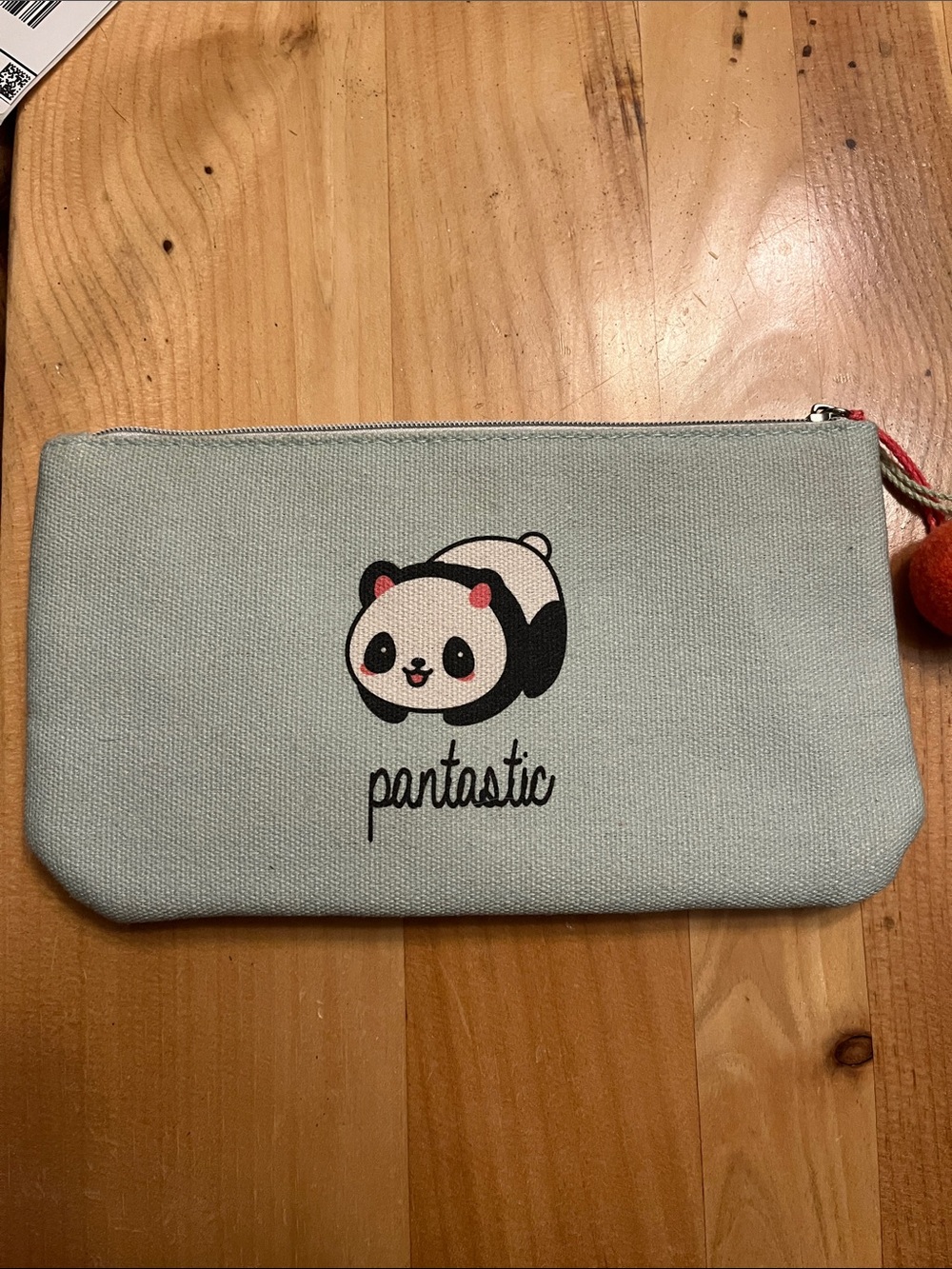 Panda Pouch with Pom Poms